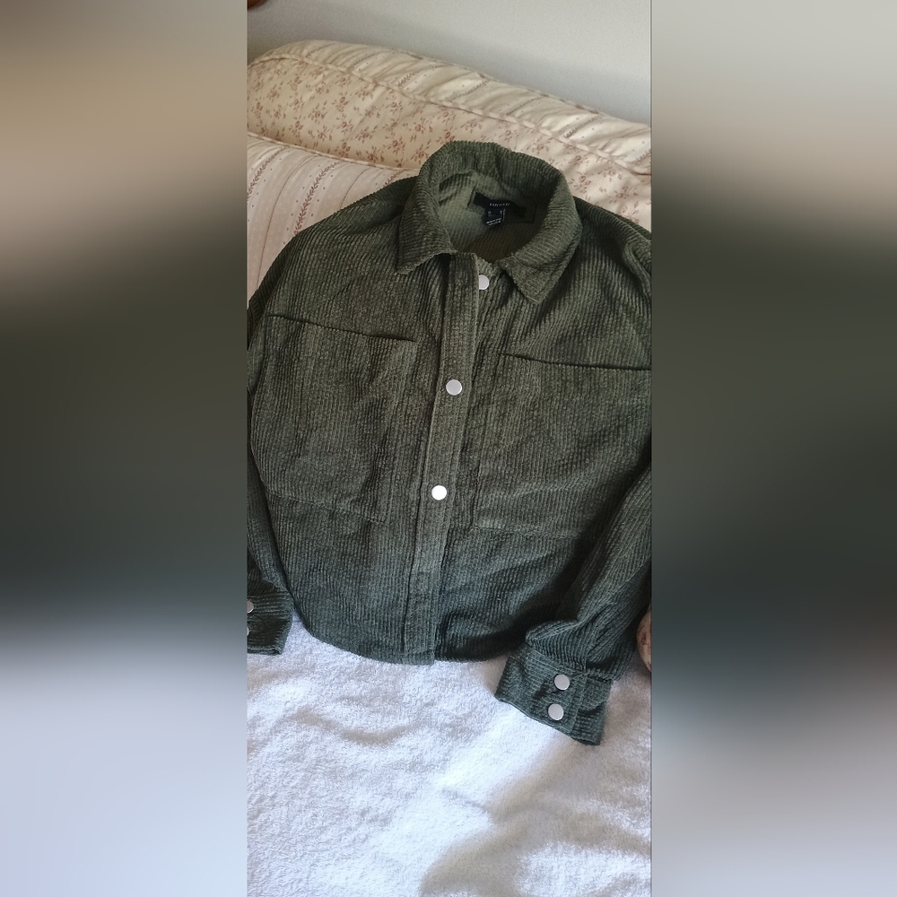 Olive Green Women's Corduroy Jacket